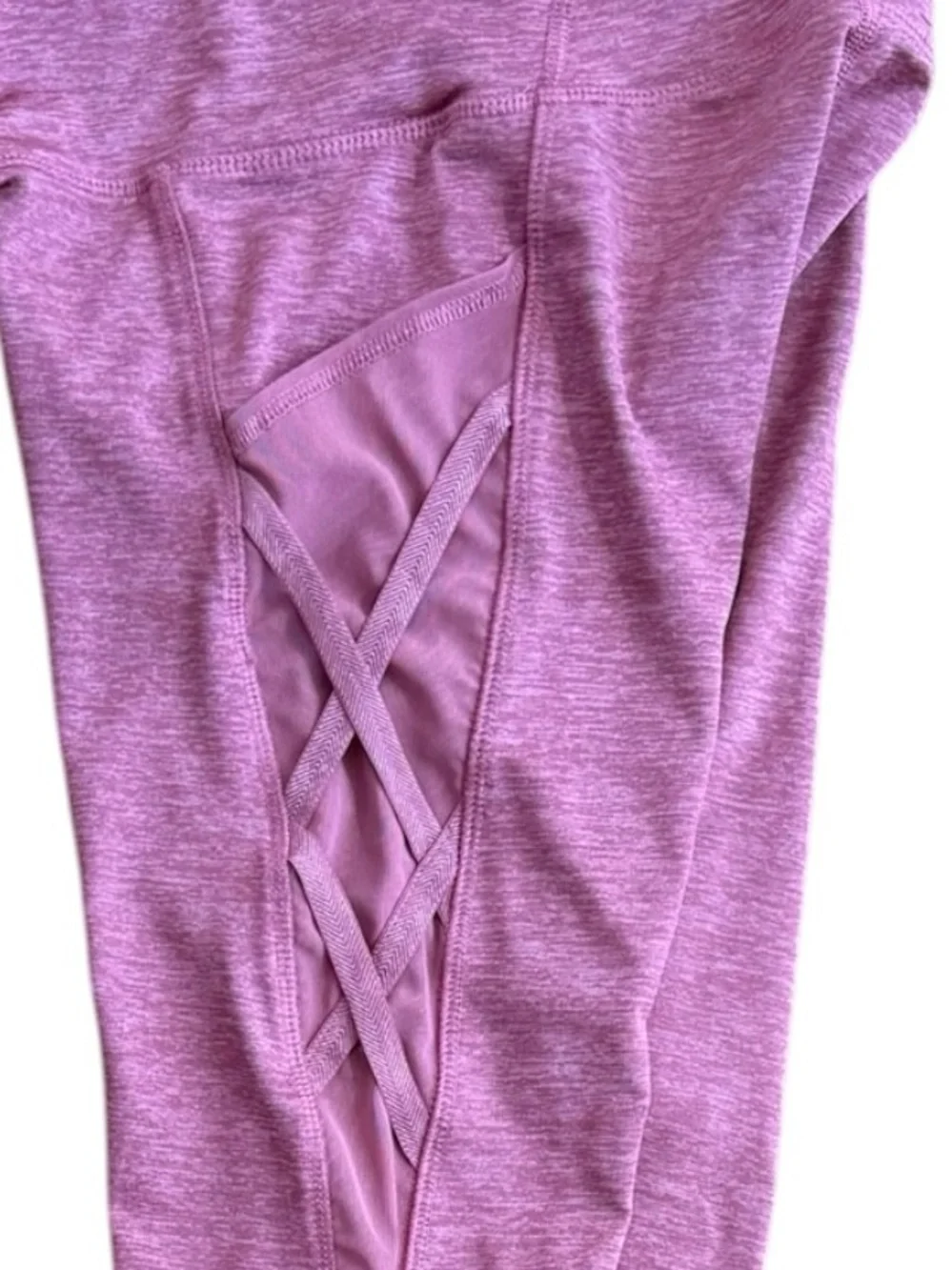 Old Navy Girls Pink Lattice Detail Go Dry Active Leggings. Large. 10-12.